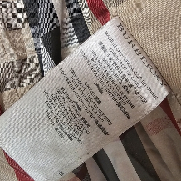 Burberry Brit down puffer parka double breasted blue zipper button closure. - Picture 10 of 12